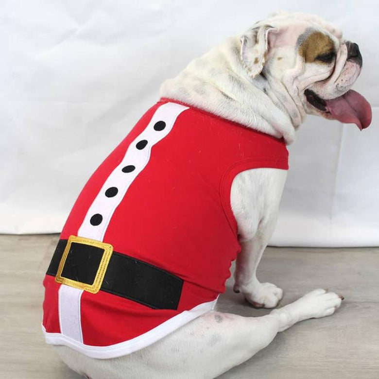 Parisian Pet Tee's Santa Claus Outfit Embroidered Dog T Shirt