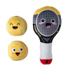 Serving Aces Tennis Sports Plush Squeaky Dog Toy Set - 3 Pc