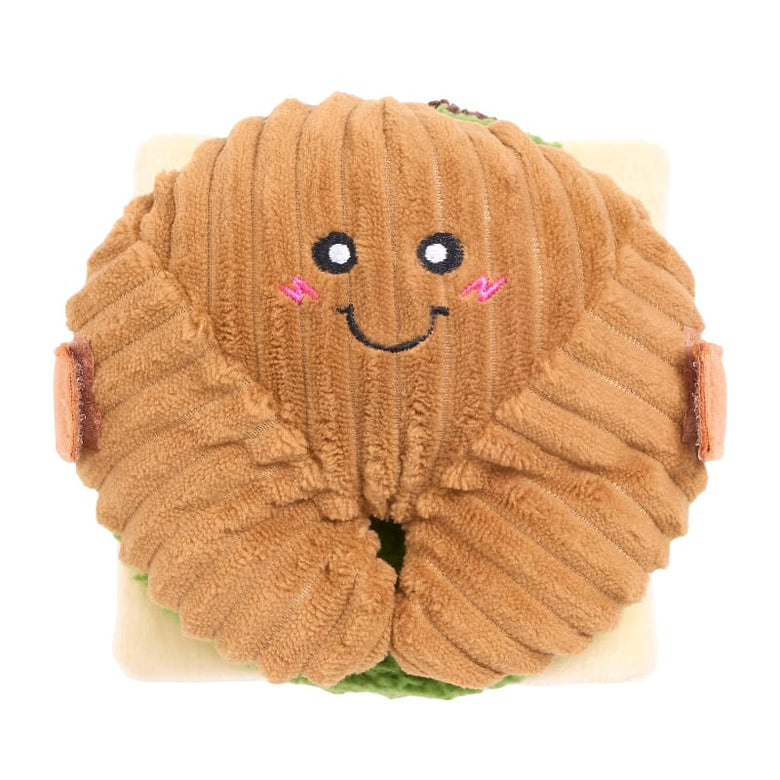 ZippyPaws dog toys Snufflerz Stacks Breakfast Sandwich Interactive Plush Dog Toy