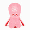 Hugsmart Products Inc dog toys Woof Love You Octopi My Heart Plush Squeak Dog Toy