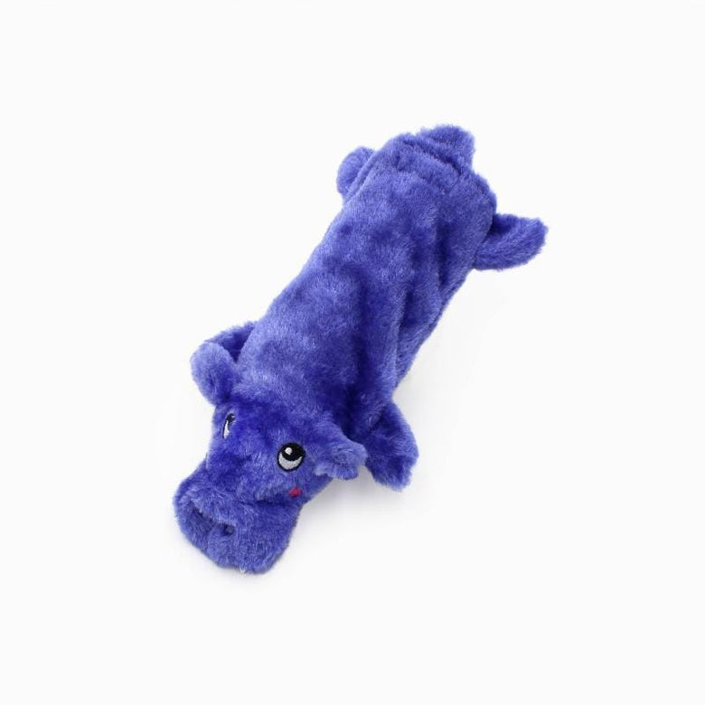 ZippyPaws dog toys Bottle Crusherz Purple Hippo Dog Toy