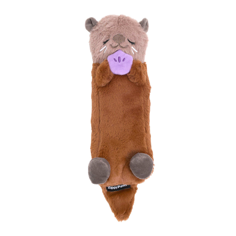 ZippyPaws dog toys Otter Snooziez with Shhhqueaker Plush Dog Toy