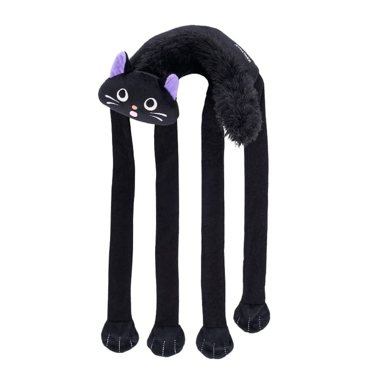ZippyPaws dog toys EcoZippy Halloween Crinkle Scaredy Black Cat Plush Squeaky Dog Toy