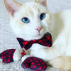 Red Buffalo Check Red/ Blk Holiday Bow Tie Pet Collar Attachment- 2 Sizes