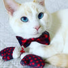 Huxley & Kent Bow Ties Red Buffalo Check Red/ Blk Holiday Bow Tie Pet Collar Attachment- 2 Sizes
