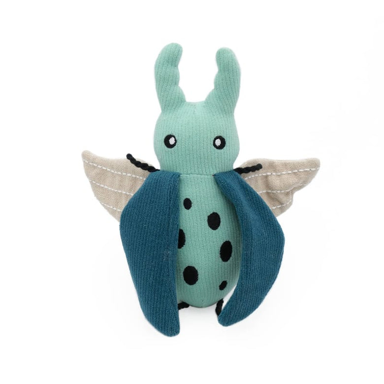 ZippyPaws dog toys EcoZippy Corduroy Critter Beetle Plush Squeaky Dog Toy