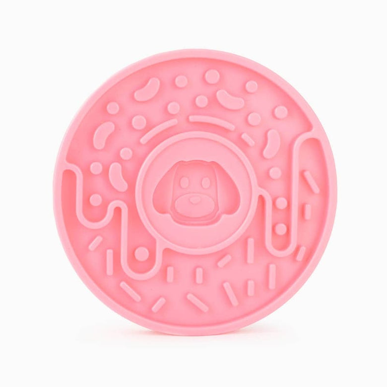 Hugsmart Products Inc Bowls - Feeders Donut Pink Slow Feeder Dog Lick Mat