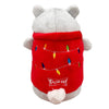 Deck The Bear Christmas Holiday Plush Squeaky Dog Toy- 2 Sizes