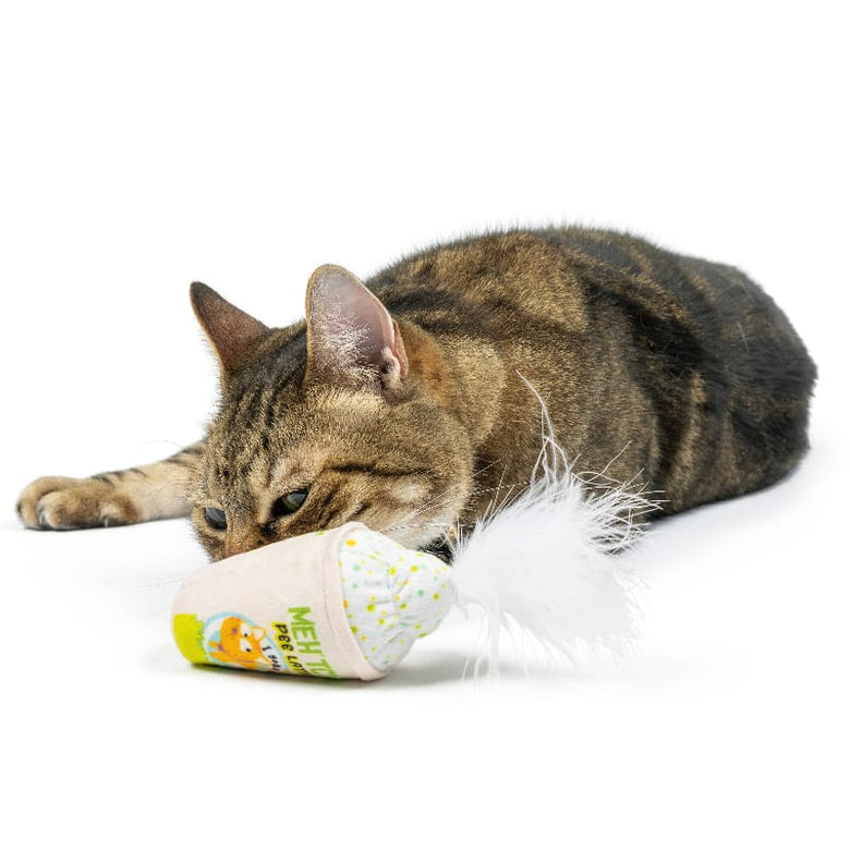 Huxley & Kent Cat Toys Meh' tcha Pee Latte Plush Cat Toy