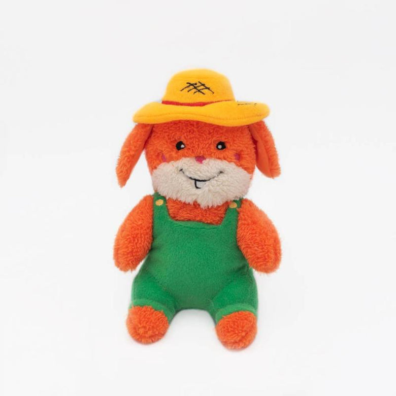 ZippyPaws dog toys Cheeky Chumz Garrett the Gardener Plush Dog Toy