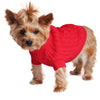 Doggie Design, Inc. Sweaters Combed 100% Cotton Cable Knit Fiery Red Dog Sweater