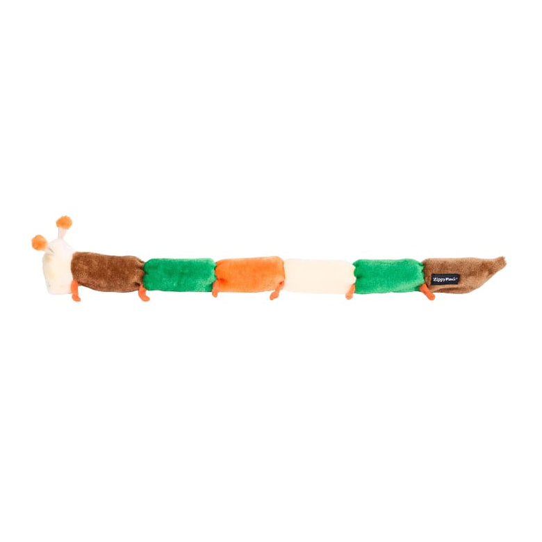 ZippyPaws dog toys Caterpillar Fall Forest Colors Long Plush Squeaky Dog Toy