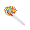 P.L.A.Y. Pet Lifestyle and You Dog Toys Snack Attack Lollipop Colorful Rainbow Plush Squeak Dog Toy