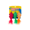 fabdog Cat Toys Meowish Fish Colorful Feather Cat Toy Set - 3 Pk