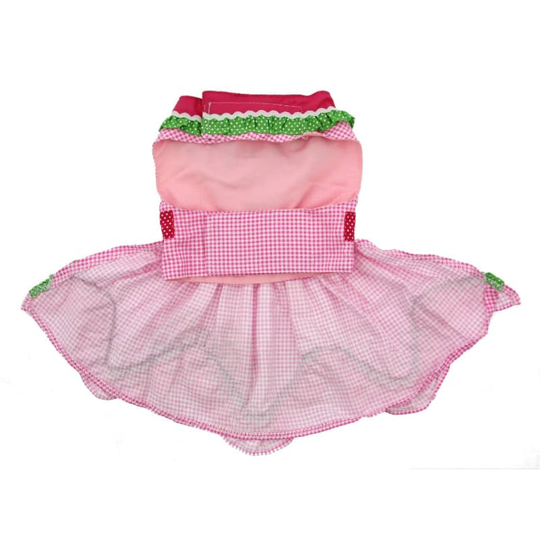 Doggie Design Dog Apparel Pink Watermelon Dog Harness Dress w/ Matching Leash
