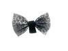 Mina + Pup Bow Tie You’re So Glam Leopard Silver Ombre Bow Tie Dog Collar Attachment