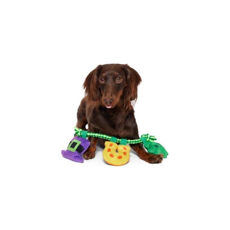 BARK dog toys Tuggy Charms St. Patrick's Day Plush Rope Dog Toy