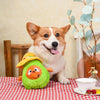 Hugsmart Products Inc dog toys Picnic Time Avocado with Flower Hat Squeaky Plush Dog Toy