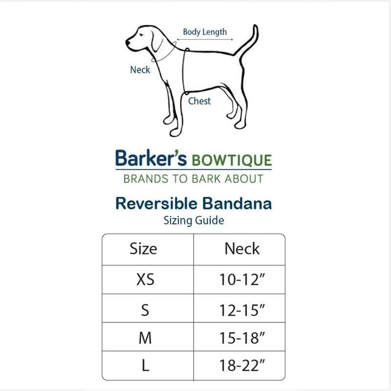Barker's Bowtique Bandanas Christmas Reversible Elf Dog Bandana
