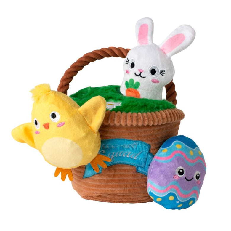 Petshop by Fringe Studio dog toys Easter Egg Hunt Squad Hide N Seek Interactive Plush Dog Toy Set - 4 Pc