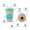 Petshop by Fringe Studio Dog Toys Coffee Gets Me Going Rubber/Plush Treat Interactive Dog Toy