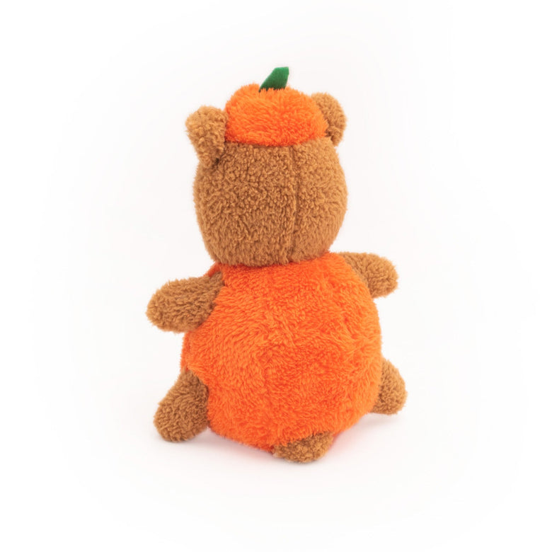 Halloween Cheeky Chumz Pumpkin Bear Plush Squeak Dog Toy