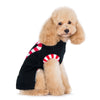 Christmas Holiday Candy Cane Heart Black Dog Sweater