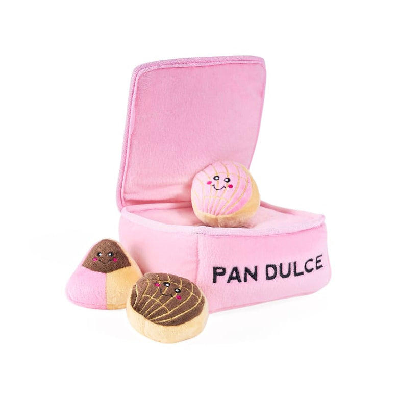 ZippyPaws dog toys Burrow Pan Dulce Pink Box Plush Dog Toy Set - 4 Pc
