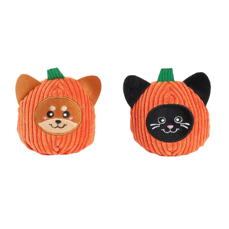 Halloween Softiez Fall Season Pumpkin Patch Plush Dog Toy Set - 2 Pk