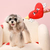 Hugsmart Products Inc dog toys Woof Love Heart & Arrow Rope Plush Squeak Dog Toy