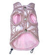 The Dog Squad Dog Coat Coco Puffer Diamond Quilted Coat, Pearl PInk