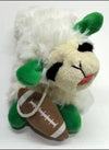 Multipet dog toys Tailgate Lamb Chop w/ Football Plush Squeak Dog Toy - 6.5"