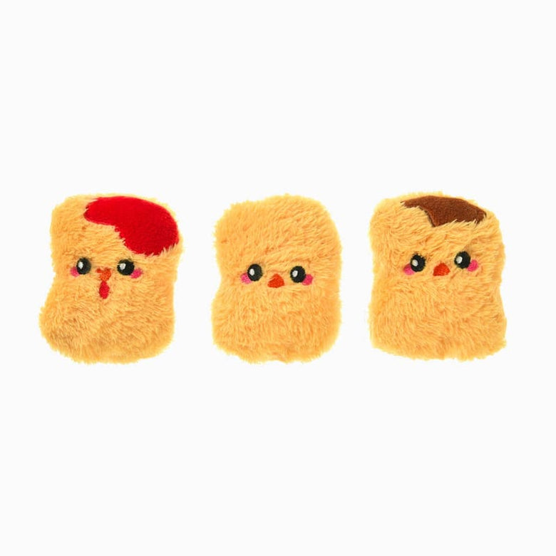 Hugsmart Products Inc dog toys Party Chicken Nuggies Interactive Plush Dog Toy Set - 4 Pc