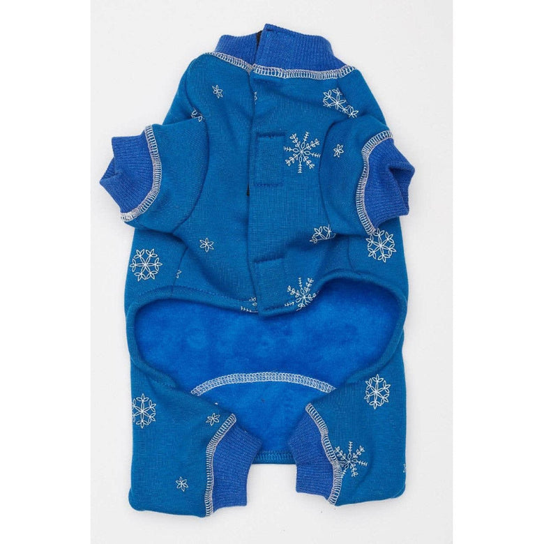 Barker's Bowtique - Home to Hip Doggie & Max's Closet dog apparel Blue Snowflake Cozy Pet PJ's