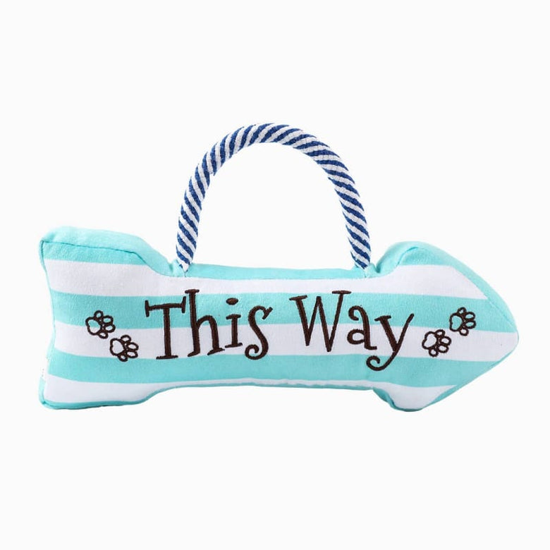 Hugsmart Products Inc dog toys Beach Daze Rope Sign Plush Dog Toy