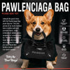 Chomp Haus Dog Toys Pawlenciaga Bag Plush Squeaky Black Dog Toy