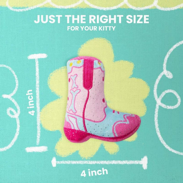 SnugArooz Cat Toys Kitty 2 Boot Western Cat Toy - 4"