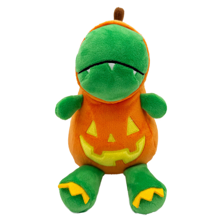 Halloween Dino-Lantern Plush Squeaky Dog Toy