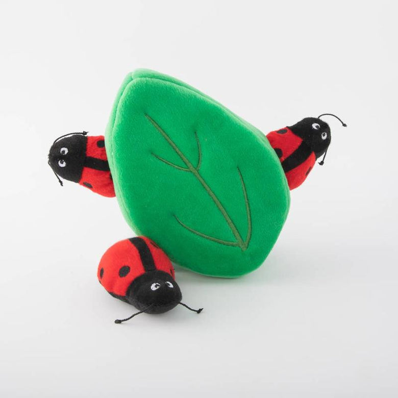 ZippyPaws dog toys Burrow Ladybug in Leaf Interactive Dog Toy - 4 Pc