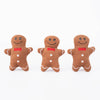 Christmas Gingerbread Men Plush Squeaky Holiday Dog Toy Set - 3 Pk