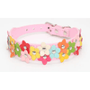 AE-SHOP1102 COLLARS LtPk / XS Spring Flowers Double Dog Collar - Soft Pink or Yellow