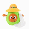 Hugsmart Products Inc dog toys Picnic Time Avocado with Flower Hat Squeaky Plush Dog Toy