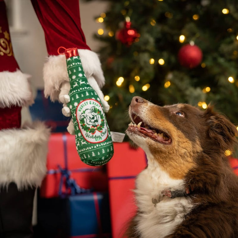 Huxley & Kent dog toys Holiday Cheer Be-er Plush Squeaky Dog Toy