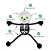 PetShop by Fringe Studio dog toys Halloween Got A Bone To Pick Skeleton Rope Tug Plush Squeak Dog Toy