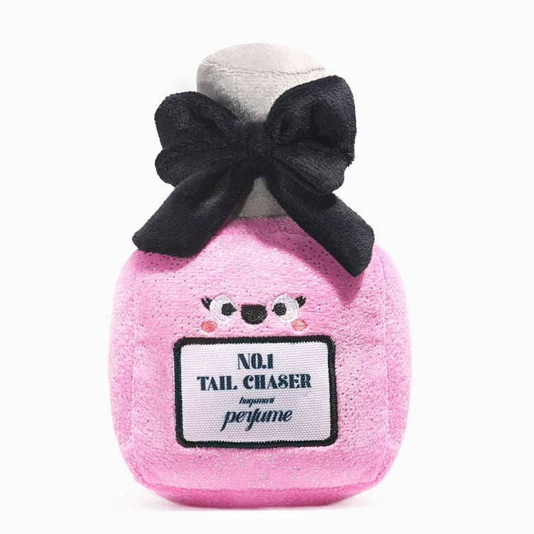 Hugsmart Products Inc Dog Toys Makeup Collection Tail Chaser Perfume Plush Squeak Dog Toy