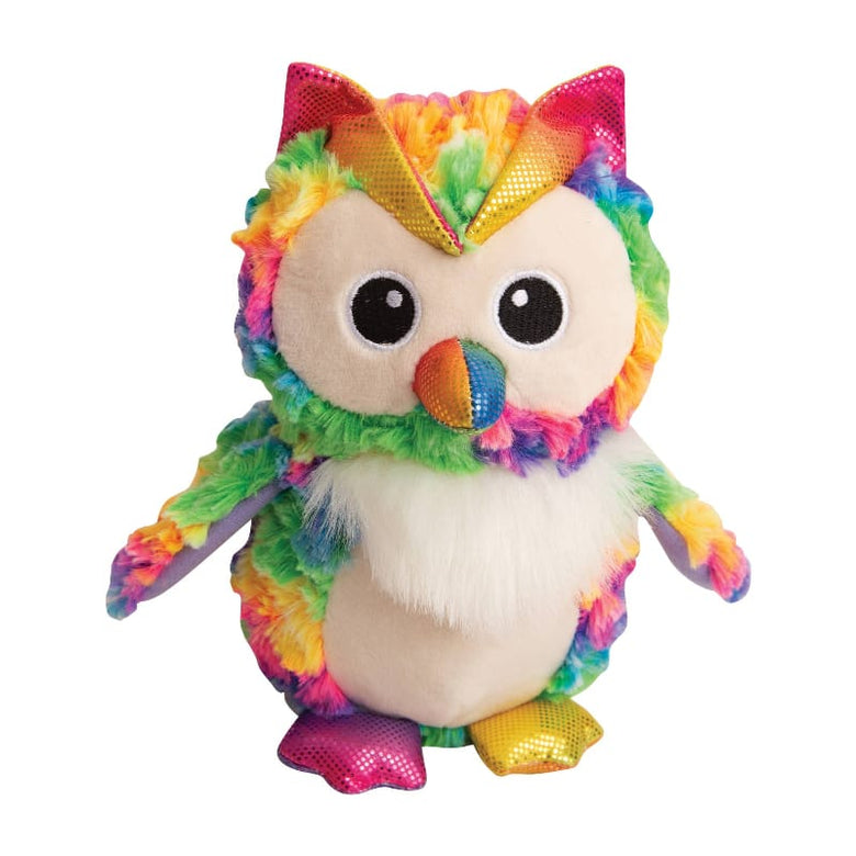 SnugArooz dog toys Hootie the Owl Rainbow Plush Dog Toy - 8"