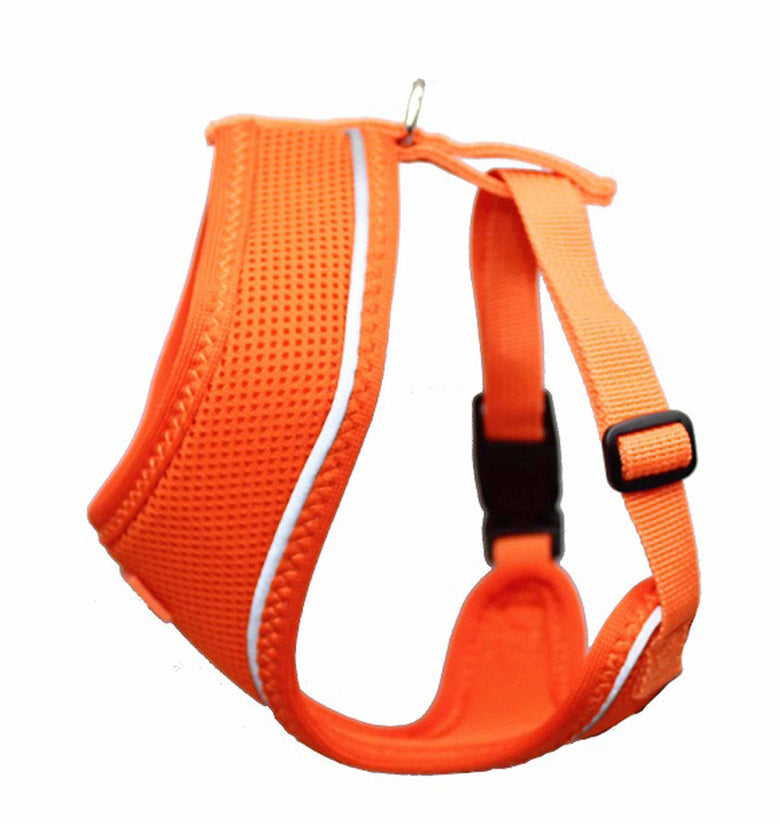 Barker's Bowtique Barker's Bowtique - Hip Doggie-Old Header Cards- Ultra Comfort Harness-Orange: XS