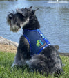 Doggie Design, Inc Harnesses Cool Mesh Dog Harness with Leash - Hawaiian Ocean Blue & Palms