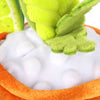 Barktender Mospaw Mule with Lime Crinkle Plush Squeaky Dog Toy