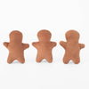 Christmas Gingerbread Men Plush Squeaky Holiday Dog Toy Set - 3 Pk